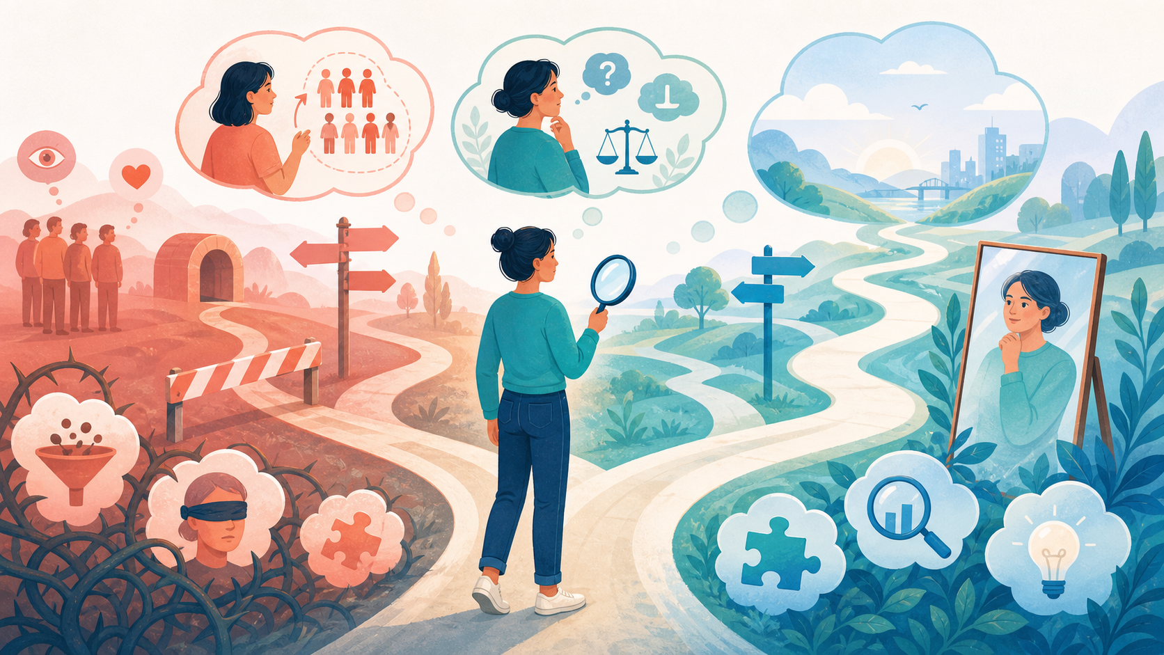 Unieke illustratie bij Denkfouten herkennen